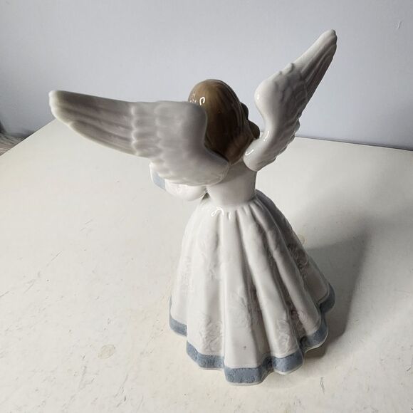 Lladro Figurine Christmas Tree Topper Angel Harp Mint  Made Spain - Picture 6 of 9